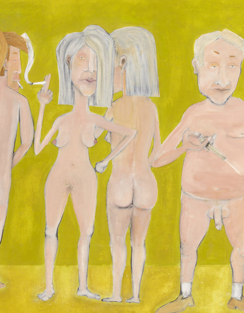 Naked People Doing Drugs | Framed Giclee Print on Canvas